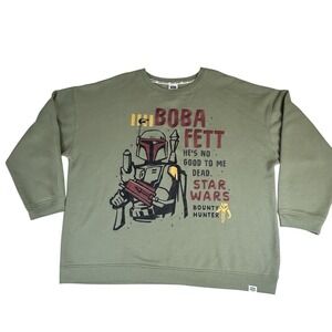 Disney Parks Star Wars Boba Fett Sweatshirt XXL Galaxy's Edge Exclusive